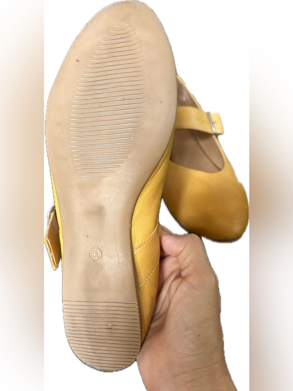 Miz Mooz Kaity Mary Jane Yellow Ochre Women’s Flat - Picture 3 of 4